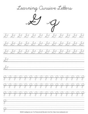 How to Write a Cursive G: A Delve into the Art of Letter Formation