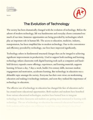 Long Essay Question: The Evolution of Technology and Its Impact on Society – A Multidimensional Analysis